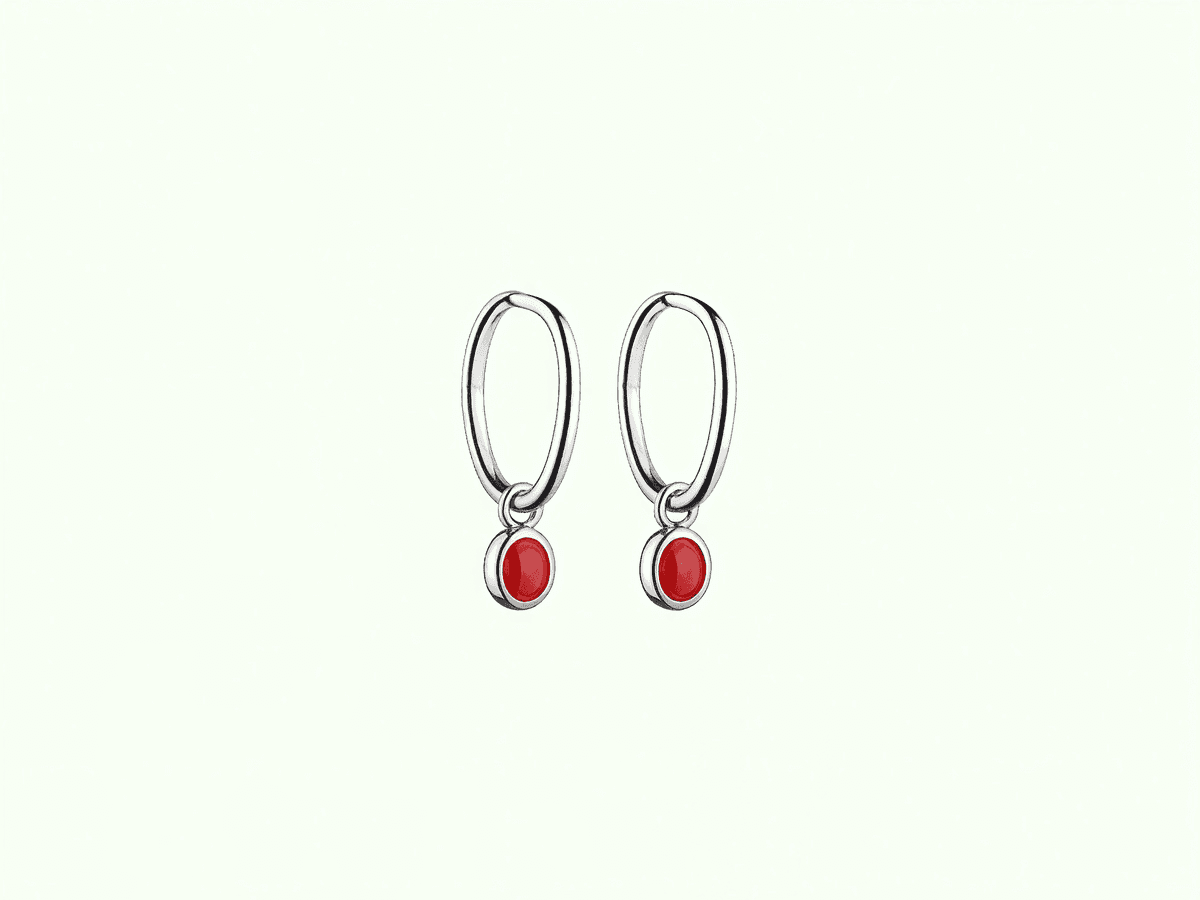 Crimson Drop Hoops