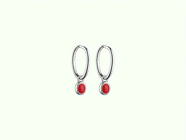 Crimson Drop Hoops